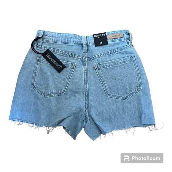 Blank NYC High Rise Cut Out Jean Shorts Light Distressed Denim 24" NWOT - Picture 6 of 7